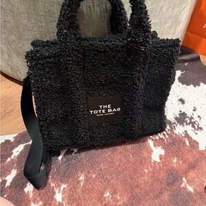 Marc Jacobs Black Sherpa The Tote Bag
